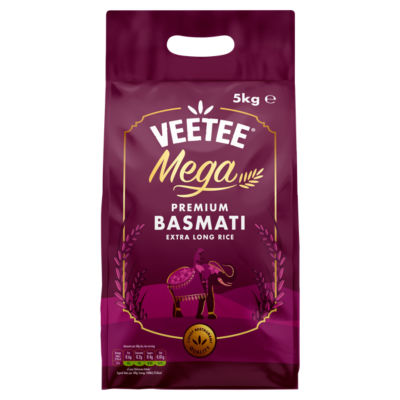 Veetee Mega Basmati Extra Long Premium Rice 5kg