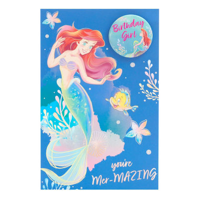 Little Mermaid Birthday Girl Card