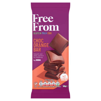 ASDA Free From Choc Orange Bar 100g
