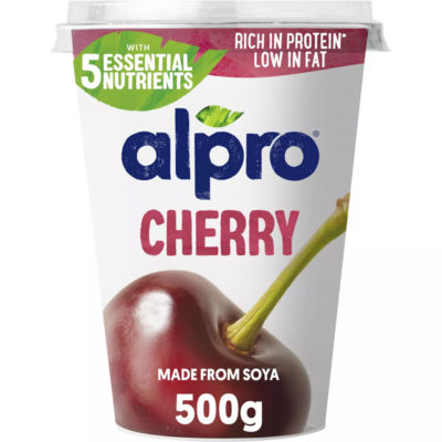 Cherry Dairy Free Soya Yoghurt Alternative 500g thumbnail 2