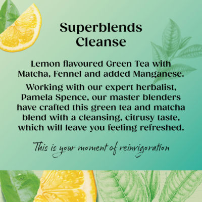 Superblends Cleanse Matcha & Green Tea 20 Tea Bags 40g thumbnail 3