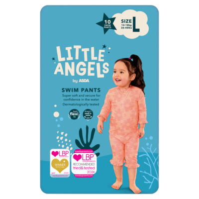 LITTLE ANGELS by ASDA Swim Pants Size L 10 12-18kg 26-40lbs thumbnail 2