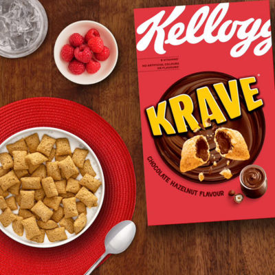 Krave Chocolate Hazelnut Breakfast Cereal 750g thumbnail 4
