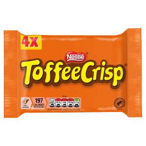 Toffee Crisp Milk Chocolate Bar 4 Pack Multipack 152g thumbnail 2