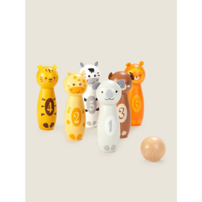 George Home Wooden Skittles & Carry Case