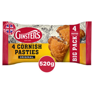 4 Cornish Pasties Original 520g