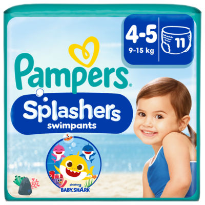 Splashers Baby Shark™ Edition Size 4, 11, 9kg-15kg, Disposable Swim Nappy Pants thumbnail 2