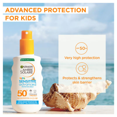 Ambre Solaire SPF 50+ Sensitive Advanced Kids Sun Cream Spray 150ml thumbnail 3