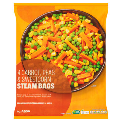 Steam Bags Carrot, Peas & Sweetcorn 4 x 160g (640g) thumbnail 2
