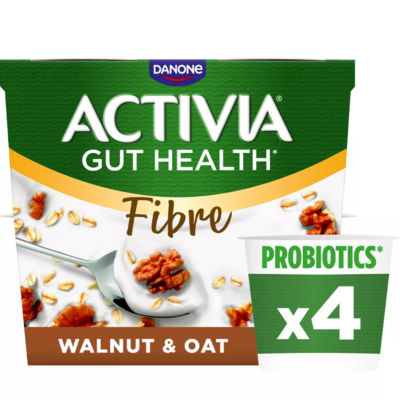Fibre Walnut & Oat Gut Health Breakfast Yoghurt Multipack 4x115g thumbnail 2