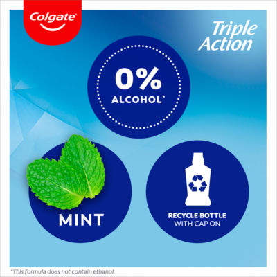 Triple Action Xtra White Mouthwash Alcohol Free 500ml thumbnail 4