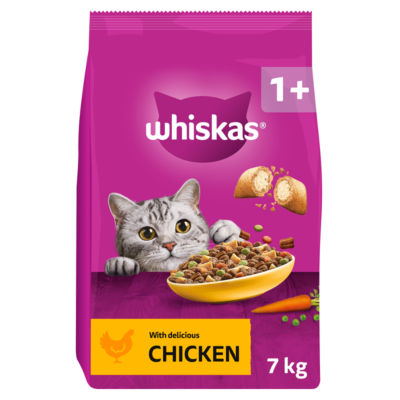 WHISKAS 1+ Dry CHICKEN Cat Food 7kg thumbnail 2