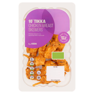 10 Tikka Chicken Breast Skewers 120g thumbnail 2