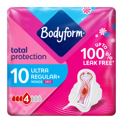 Total Protection Ultra Normal Scented Sanitary Towels 10 pack thumbnail 2