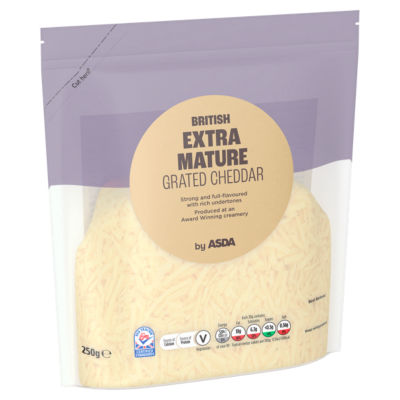 British Extra Mature Grated Cheddar 250g thumbnail 2