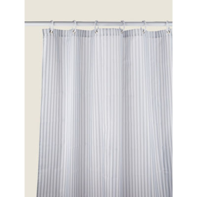 Grey Stripe Shower Curtain