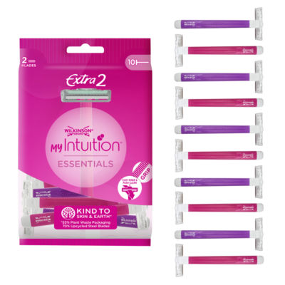 My Intuition Essentials Extra 2 Women's Disposable Razors x10 thumbnail 2