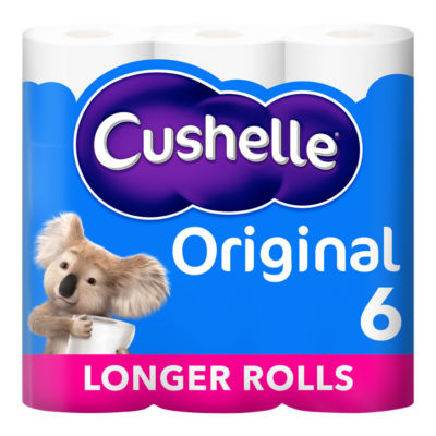 Cushelle Original Mega Toilet Rolls, 50% More Sheets