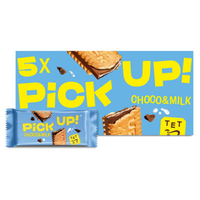 PiCK UP! Choco & Milk Chocolate Biscuit Bars 5 pack thumbnail 2