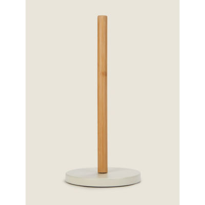 Cream Bamboo Toilet Roll Stand