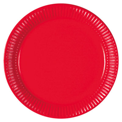 12 Red Paper Plates