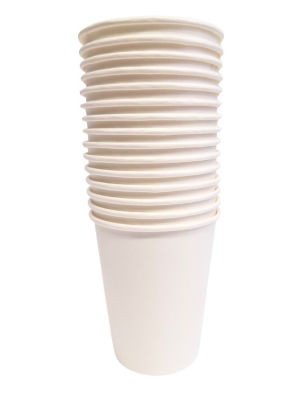 15 White Small Paper Tumblers
