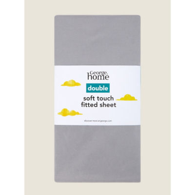 Grey Plain Soft Touch Fitted Sheet - Single thumbnail 3