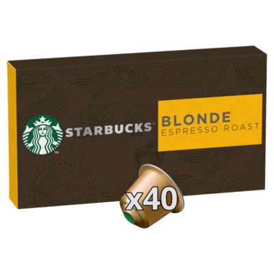 STARBUCKS BLONDE Espresso Roast by NESPRESSO, Blonde Roast Coffee, 188g box of 40 thumbnail 2