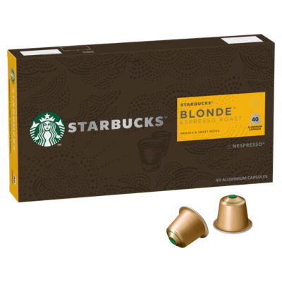 STARBUCKS BLONDE Espresso Roast by NESPRESSO, Blonde Roast Coffee, 188g box of 40 thumbnail 3