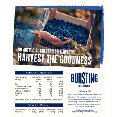 Blueberry Juice 1 Litre thumbnail 4