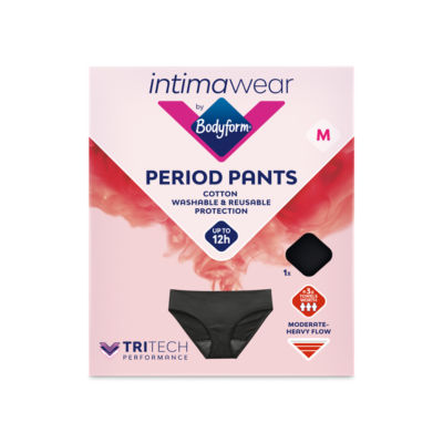 Bodyform Intimawear Cotton Period Underwear Hipster Black M