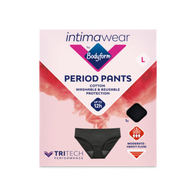 Bodyform Intimawear Cotton Period Underwear Hipster Black L