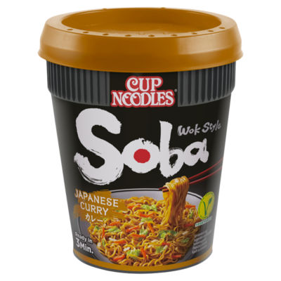 Nissin Soba Japanese Curry Instant Wok Style Noodles Pot 90g thumbnail 2