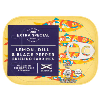 Extra Special Lemon, Dill & Black Pepper Brisling Sardines 105g