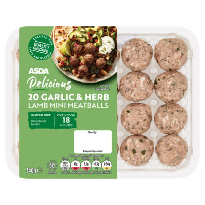 20 Delicious Garlic & Herb Lamb Mini Meatballs 340g thumbnail 2
