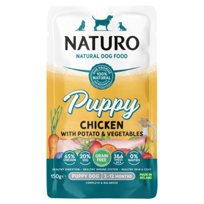 Natural Dog Food Puppy Chicken with Potato & Vegetables Puppy Dog 2-12 Months 150g thumbnail 2