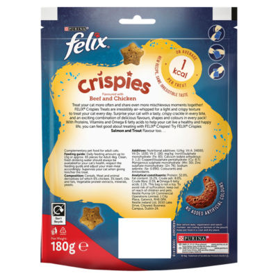 Crispies Chicken and Beef Cat Treats 180g thumbnail 3
