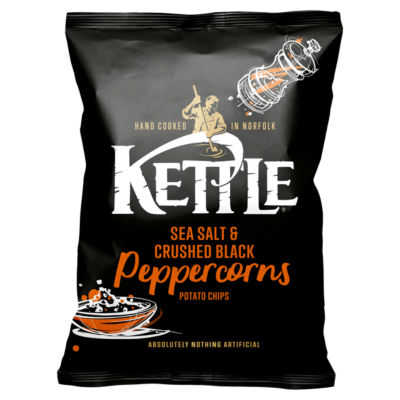 KETTLE Chips Sea Salt & Crushed Black Peppercorns