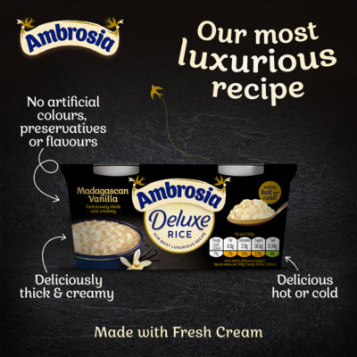 Deluxe Madagascan Vanilla Rice Pudding Dessert Snack Pots 2 x 110g thumbnail 4
