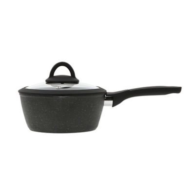 Black Marble Effect Soft Grip Saucepan 18cm thumbnail 4