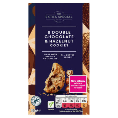 Extra Special 8 Double Chocolate & Hazelnut Cookies 200g thumbnail 2
