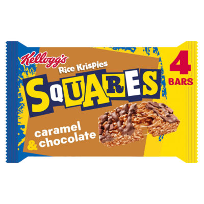 Rice Krispies Squares Curious Caramel & Chocolate Snack Bars 4x36g thumbnail 2