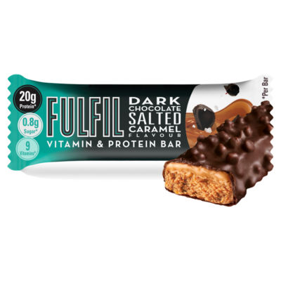 Dark Chocolate Salted Caramel Flavour Vitamin & Protein Bar 55g thumbnail 2