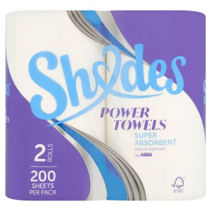 2 Super Absorbent Power Towels Rolls
