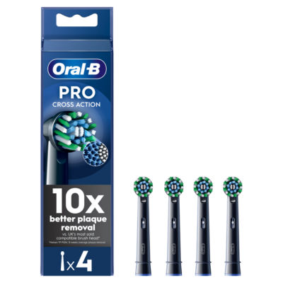 Pro Cross Action Black Toothbrush Heads, 4 Counts thumbnail 2
