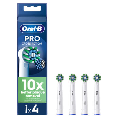 Pro Cross Action Toothbrush Heads, 4 Counts