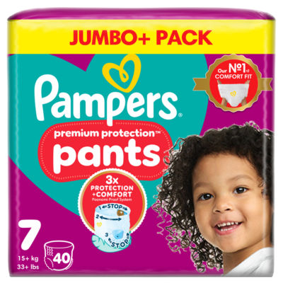 Premium Protection Nappy Pants Size 7, 40 Nappies, 15kg+, Jumbo+ Pack thumbnail 2