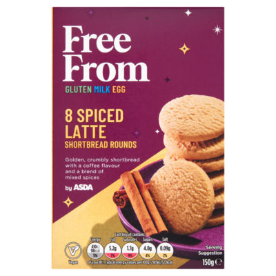 8 Spiced Latte Shortbread Rounds 150g