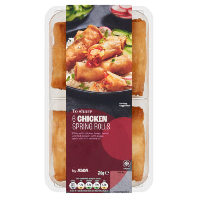 to Share 6 Chicken Spring Rolls 216g thumbnail 2