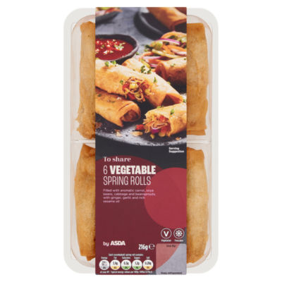to Share 6 Vegetable Spring Rolls 216g thumbnail 2